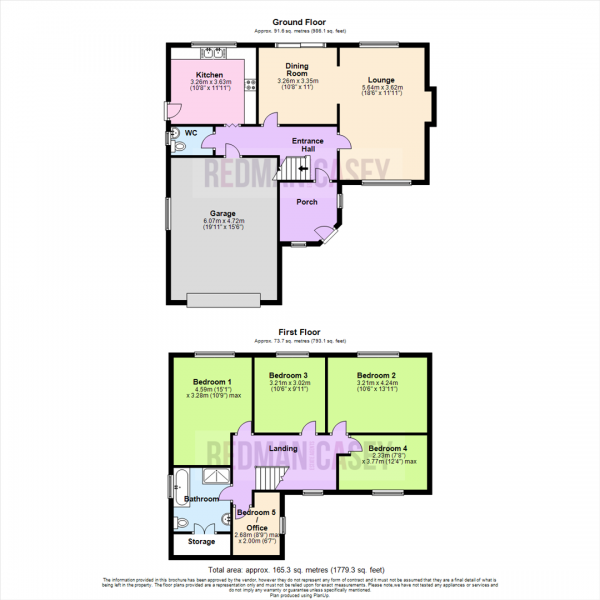 Floor Plan Image for 5 Bedroom Detached House for Sale in Birchfield Grove, Ladybridge, Bolton