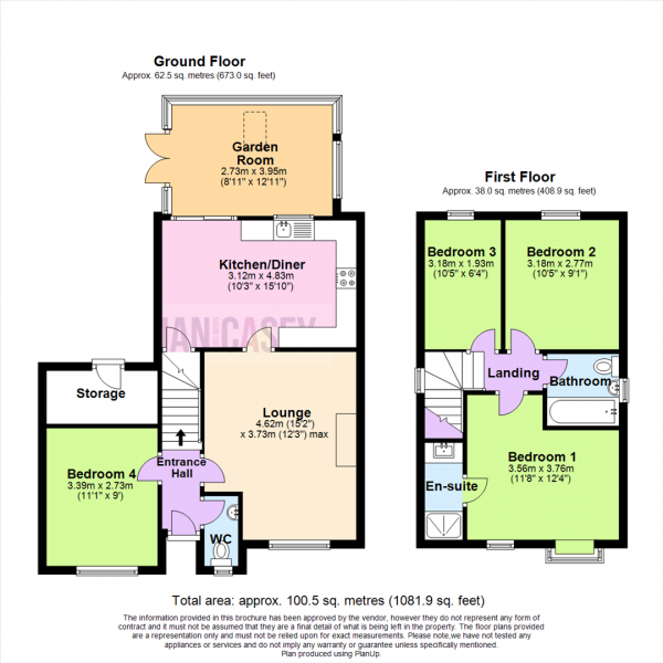 Floor Plan Image for 4 Bedroom Detached House for Sale in Brooklands, Horwich, Bolton