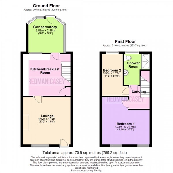 Floor Plan Image for 2 Bedroom Terraced House for Sale in Alexandra Road, Lostock, Bolton
