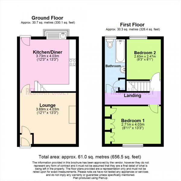 Floor Plan Image for 2 Bedroom Property for Sale in Grace Street, Horwich, Bolton