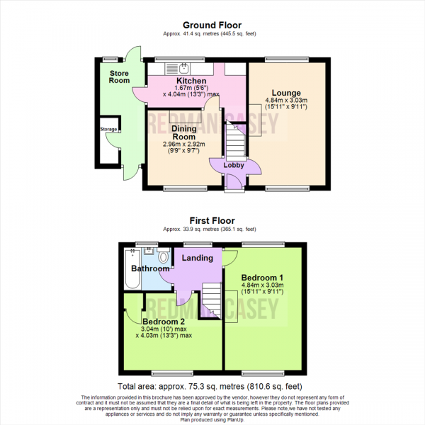 Floor Plan Image for 2 Bedroom End of Terrace House for Sale in Brunswick Avenue, Horwich, Bolton