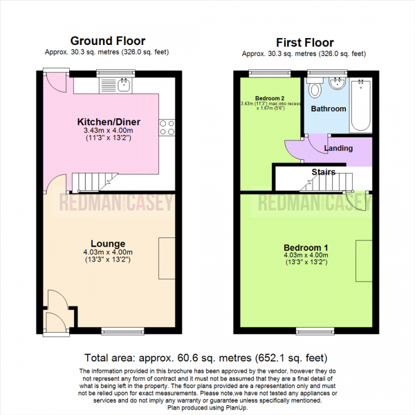 Floor Plan Image for 2 Bedroom End of Terrace House for Sale in Tredgold Street, Horwich, Bolton