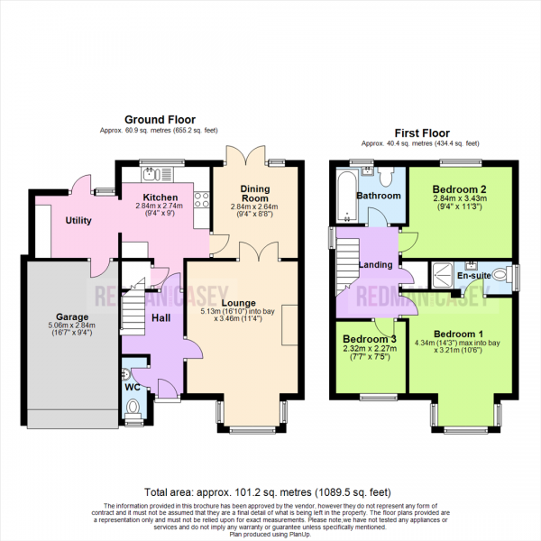 Floor Plan Image for 3 Bedroom Detached House for Sale in Gresley Avenue, Horwich, Bolton