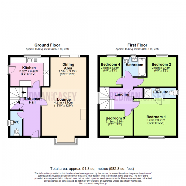 Floor Plan for 4 Bedroom Detached House for Sale in Kensington Drive, Horwich, Bolton, BL6, 6AE - OIRO &pound280,000