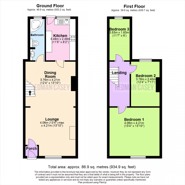 Floor Plan Image for 3 Bedroom Terraced House for Sale in Chorley Road, Westhoughton, Bolton