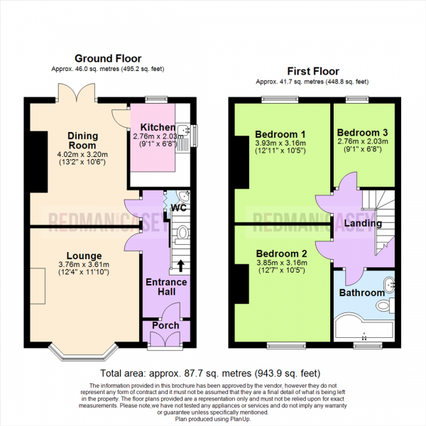 Floor Plan Image for 3 Bedroom Terraced House for Sale in Penn Street, Horwich, Bolton