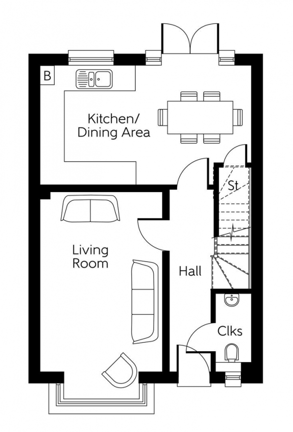 Floor Plan for 3 Bedroom Property to Rent in Lancashire Way, Horwich, Bolton, BL6, 5WH - £208 pw | £900 pcm