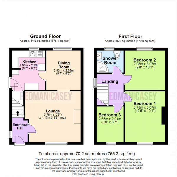 Floor Plan Image for 3 Bedroom Semi-Detached House for Sale in Darley Street, Horwich, Bolton