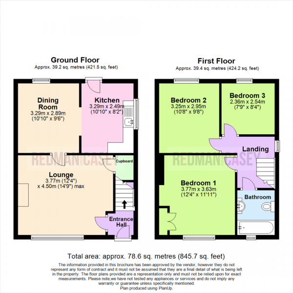 Floor Plan Image for 3 Bedroom Semi-Detached House for Sale in Nuttall Avenue, Horwich, Bolton