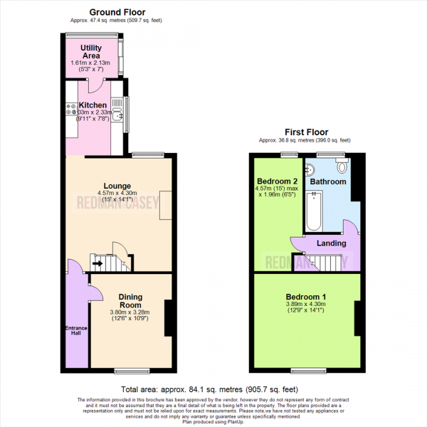 Floor Plan Image for 2 Bedroom Property for Sale in Markland Hill Lane, Bolton