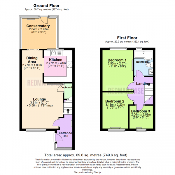 Floor Plan Image for 3 Bedroom Town House for Sale in Thirlmere Avenue, Horwich, Bolton