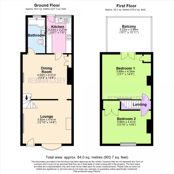 Floor Plan Image for 2 Bedroom Terraced House for Sale in Chorley Road, Westhoughton, Bolton