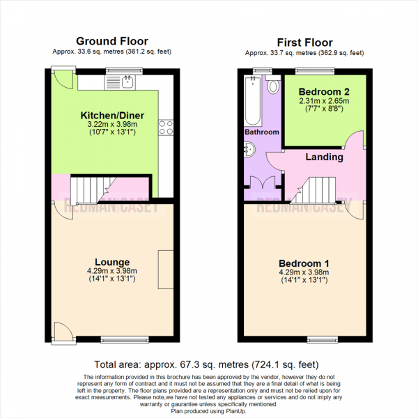 Floor Plan Image for 2 Bedroom Terraced House for Sale in Bury Road, Bolton