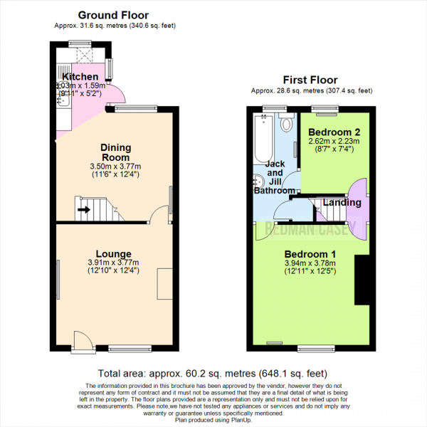 Floor Plan Image for 2 Bedroom Terraced House for Sale in Watt Street, Horwich, Bolton