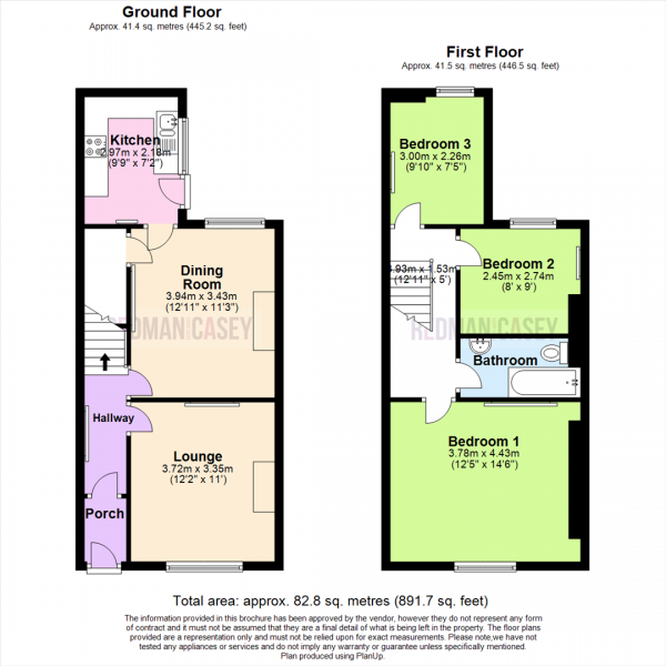 Floor Plan Image for 3 Bedroom Terraced House for Sale in Crown Lane, Horwich, Bolton