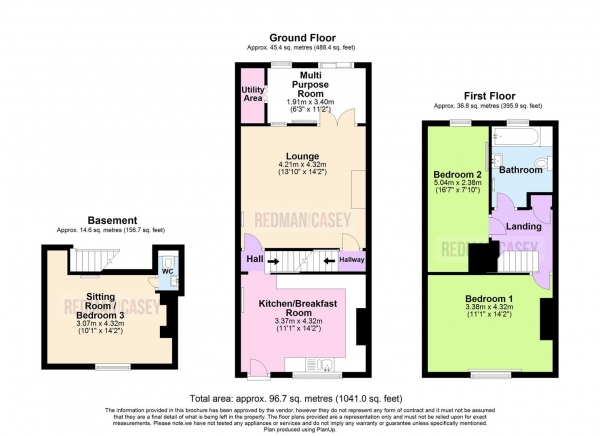 Floor Plan Image for 3 Bedroom Terraced House for Sale in Station Road, Blackrod, Bolton