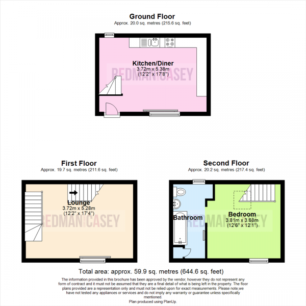 Floor Plan Image for 1 Bedroom Cottage for Sale in Owens Row, Horwich, Bolton