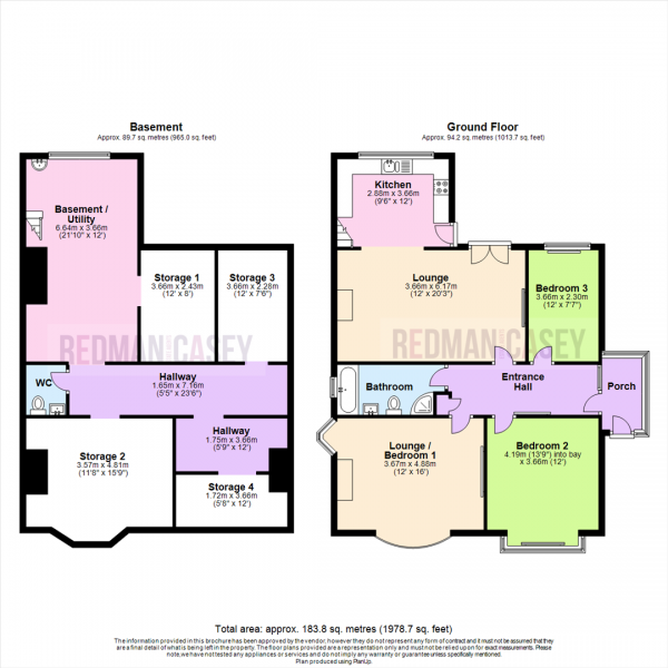 Floor Plan Image for 3 Bedroom Detached Bungalow for Sale in Chorley New Road, Lostock, Bolton