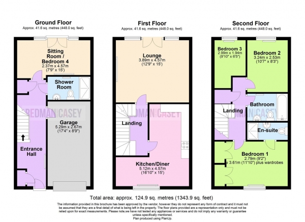 Floor Plan for 4 Bedroom Semi-Detached House for Sale in Harrier Close, Lostock, Bolton, BL6, 4GL - OIRO &pound235,000