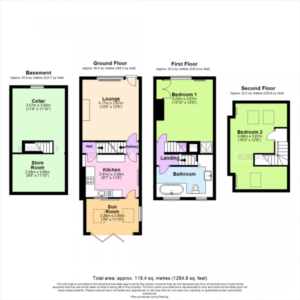 Floor Plan Image for 2 Bedroom Terraced House for Sale in Pike View, Horwich, Bolton