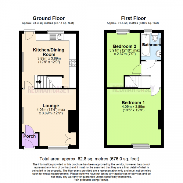 Floor Plan Image for 2 Bedroom Terraced House for Sale in Dickinson Street West, Horwich, Bolton