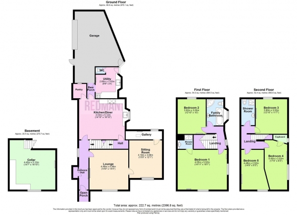 Floor Plan Image for 5 Bedroom End of Terrace House for Sale in Park View, Eagley, Bolton