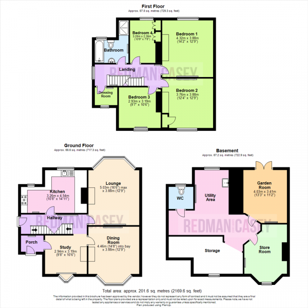 Floor Plan Image for 4 Bedroom Semi-Detached House for Sale in Crown Lane, Horwich, Bolton