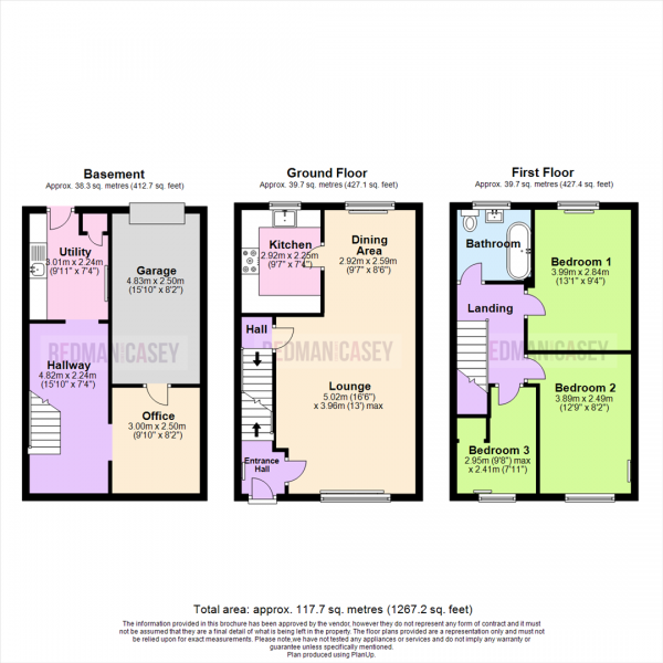 Floor Plan Image for 3 Bedroom Town House for Sale in Chorley New Road, Horwich, Bolton