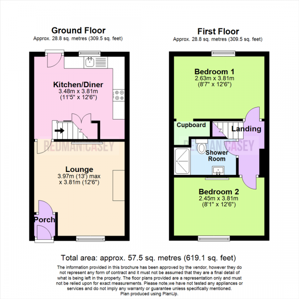 Floor Plan Image for 2 Bedroom Terraced House for Sale in Watt Street, Horwich, Bolton