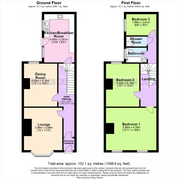 Floor Plan Image for 3 Bedroom Terraced House for Sale in Chorley New Road, Horwich, Bolton
