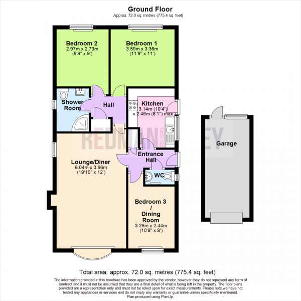 Floor Plan Image for 3 Bedroom Detached Bungalow for Sale in Middlebrook Drive, Lostock, Bolton