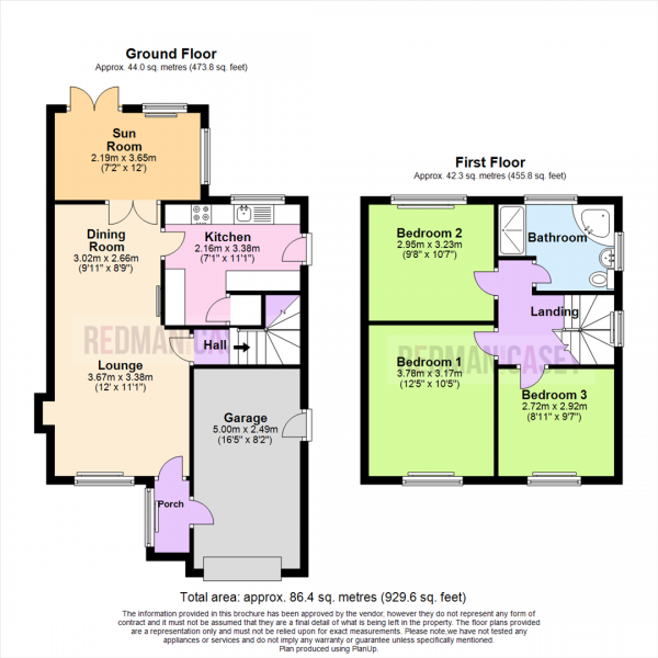 Floor Plan Image for 3 Bedroom Semi-Detached House for Sale in Ranworth Close, Sharples