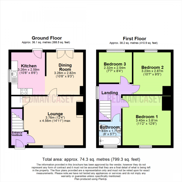 Floor Plan Image for 3 Bedroom Semi-Detached House for Sale in Brazley Avenue, Horwich, Bolton