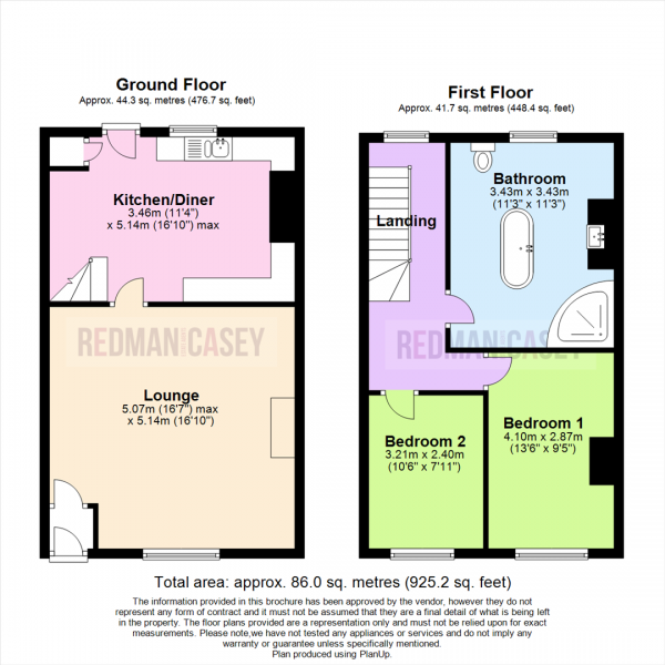 Floor Plan Image for 2 Bedroom Terraced House for Sale in Park Road, Adlington, Chorley