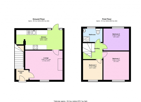 Floor Plan Image for 3 Bedroom Terraced House to Rent in Catherine Street East, Horwich