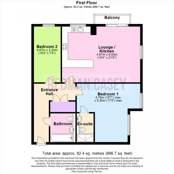 Floor Plan Image for 2 Bedroom Apartment for Sale in Merryfield Grange, Heaton