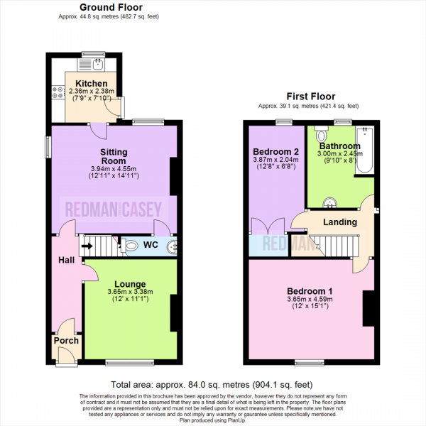 Floor Plan Image for 2 Bedroom Terraced House for Sale in Ainsworth Road, Bury