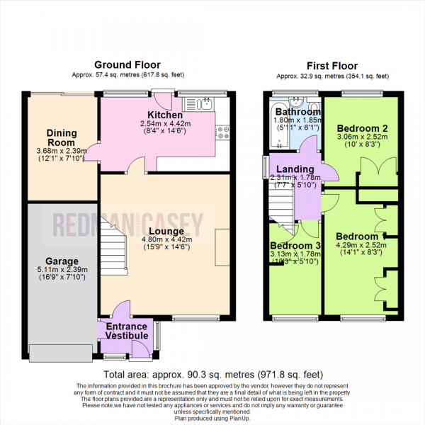 Floor Plan Image for 3 Bedroom Semi-Detached House for Sale in New Tong Field, Bromley Cross, Bolton