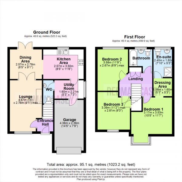 Floor Plan Image for 3 Bedroom Detached House for Sale in Rayon Close, Astley Bridge