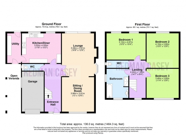 Floor Plan Image for 3 Bedroom Detached House for Sale in Manor Road, Horwich, Bolton