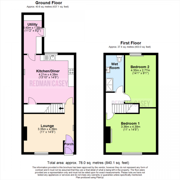 Floor Plan Image for 2 Bedroom Terraced House for Sale in New Street, Blackrod, Bolton