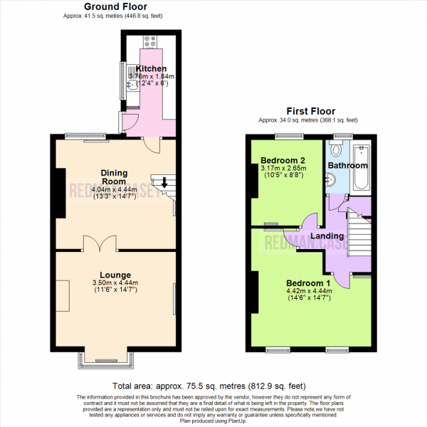 Floor Plan Image for 2 Bedroom Terraced House for Sale in Arkwright Street, Horwich, Bolton