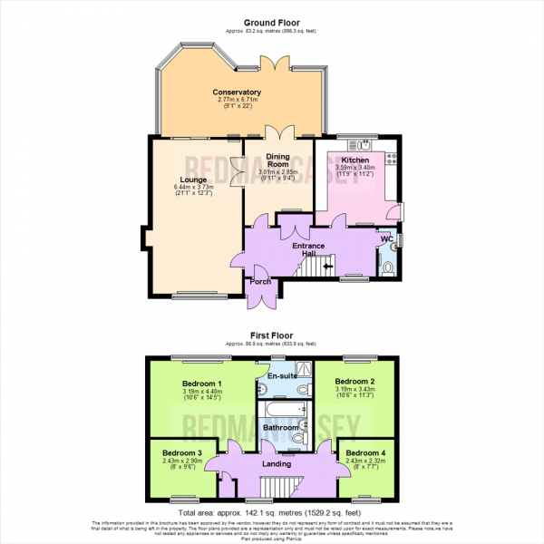 Floor Plan Image for 4 Bedroom Detached House for Sale in Whitsundale, Westhoughton, Bolton