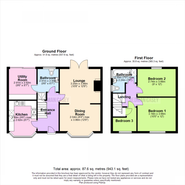 Floor Plan Image for 3 Bedroom Semi-Detached House for Sale in Bottom `Oth Moor, Horwich