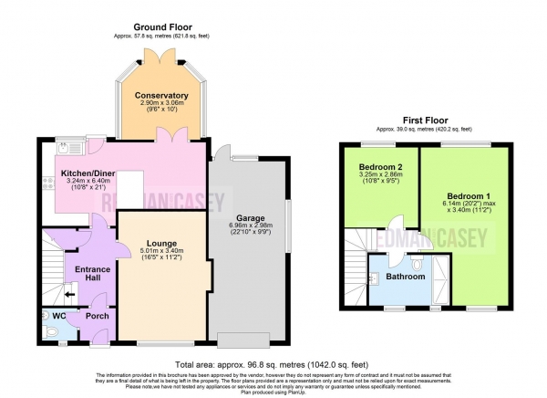 Floor Plan Image for 2 Bedroom Semi-Detached House for Sale in Medway Drive, Horwich, Bolton