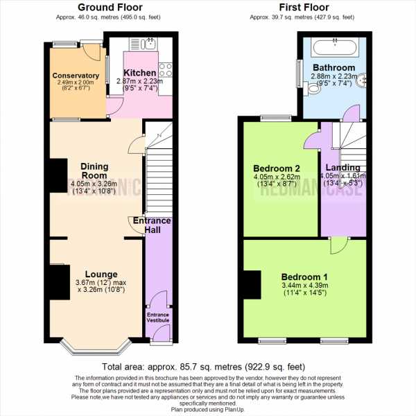 Floor Plan Image for 2 Bedroom Terraced House for Sale in Mary Street West, Horwich, Bolton