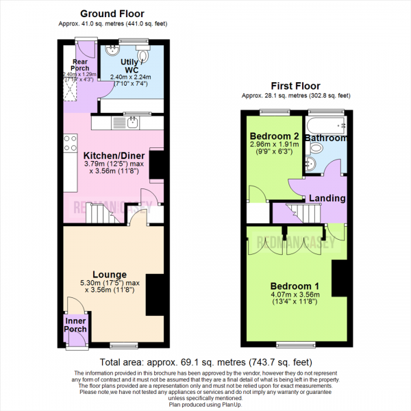 Floor Plan Image for 2 Bedroom Terraced House for Sale in Bateman Street, Horwich, Bolton