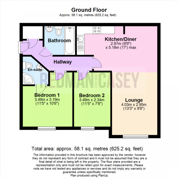 Floor Plan Image for 2 Bedroom Apartment for Sale in Astley Brook Close, Bolton