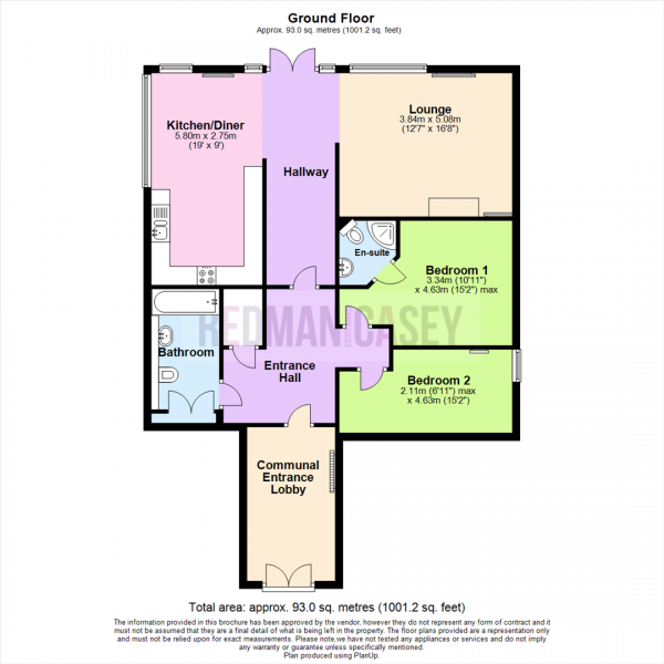 Floor Plan Image for 2 Bedroom Apartment for Sale in Belvedere Heights, Heaton