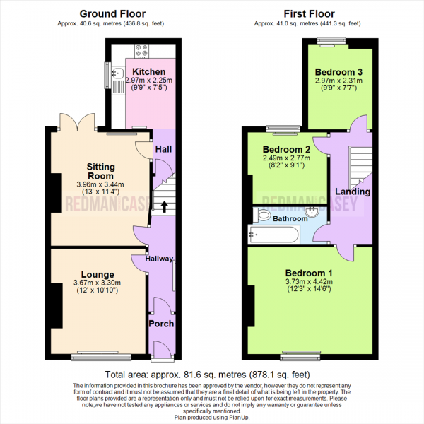 Floor Plan Image for 3 Bedroom Terraced House for Sale in Crown Lane, Horwich, Bolton